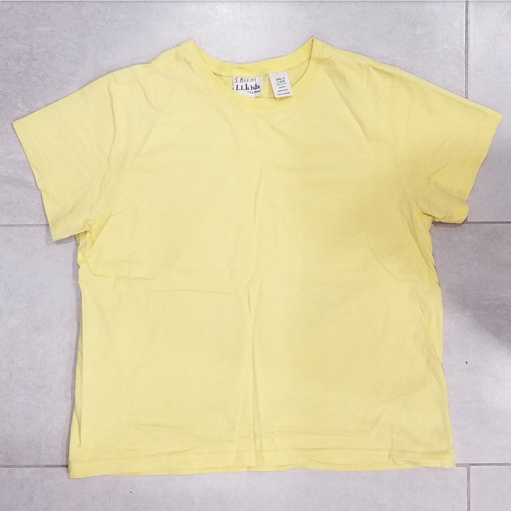 L.L. Bean kids bright yellow short sleeve tee